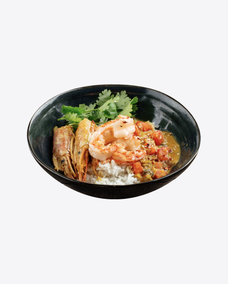 Curry w/ Langoustines and Hikari Rice