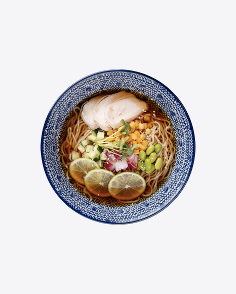 Cold Ramen Noodle Soup w/ Chicken