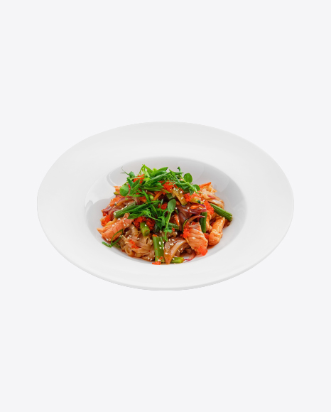 Udon Noodles w/ Salmon & Vegetables