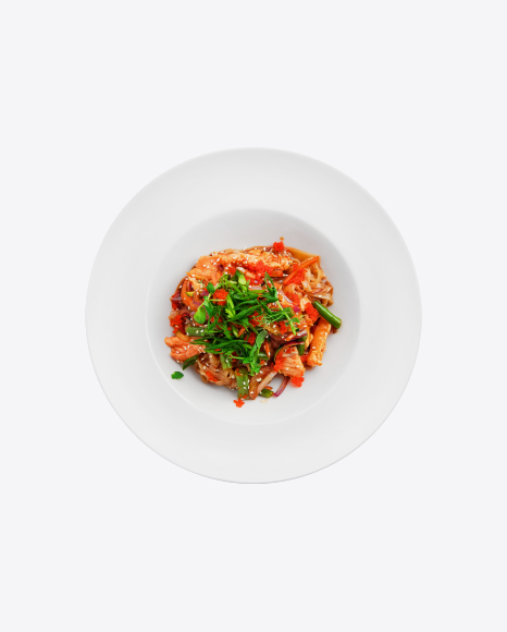 Udon Noodles w/ Salmon & Vegetables