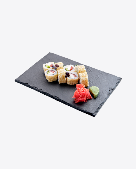 Sesame Seeds Sushi Rolls w/ Salmon & Cream Cheese
