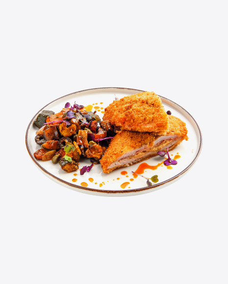 Fried Meat w/ Baked Vegetables