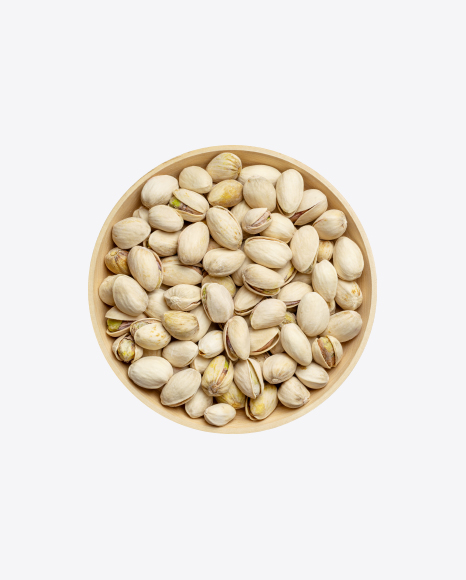 Pistachios in Wooden Bowl PNG