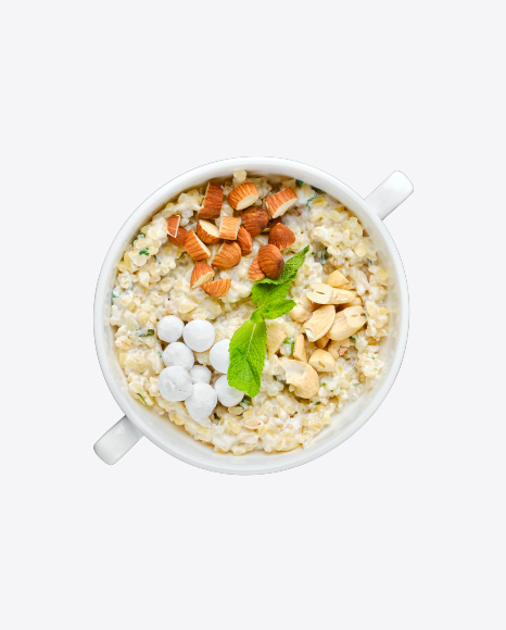 Bulgur Porridge w/ Nuts & Cranberry Snowballs