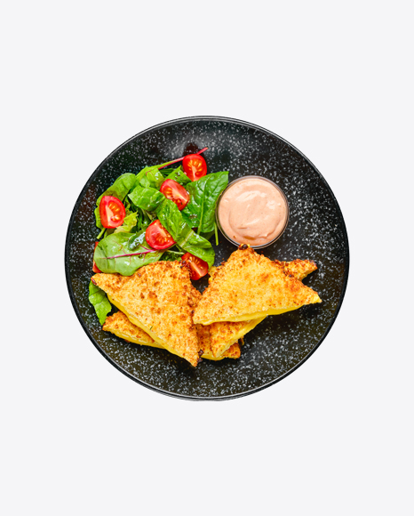 Cheddar Sandwiches w/ Salad & Sauce