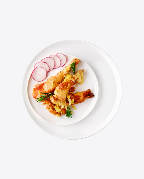 Baked Chicken Stripes on a Plate