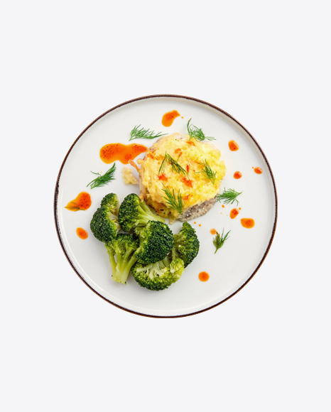 Baked Meat w/ Broccoli