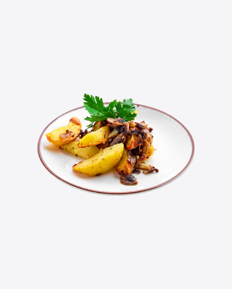 Roasted Country Potatoes w/ Mushrooms