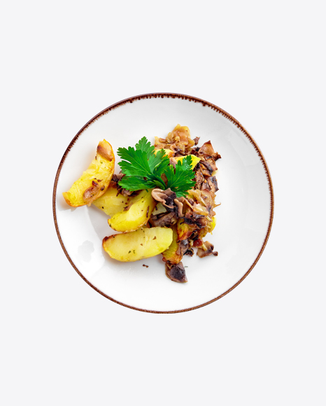 Roasted Country Potatoes w/ Mushrooms