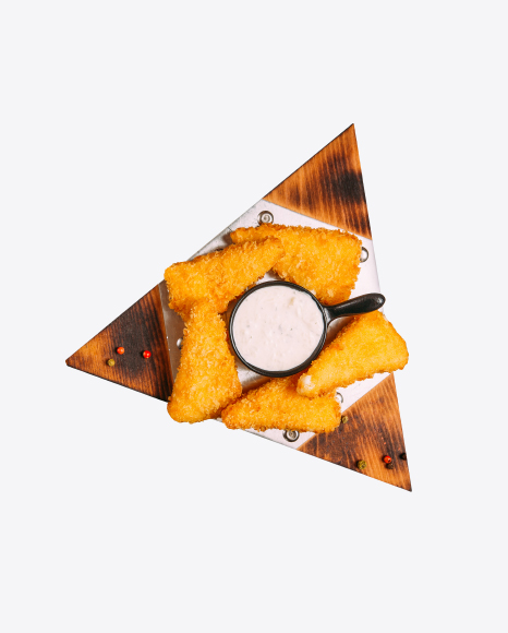 Mozzarella Triangles w/ Sauce on Board