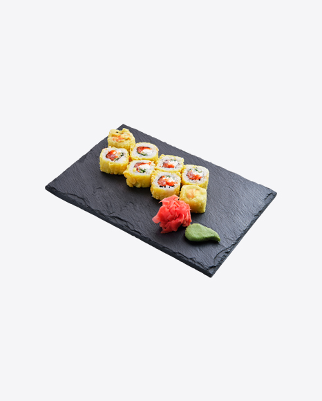 Tempura Sushi Rolls in Omelet