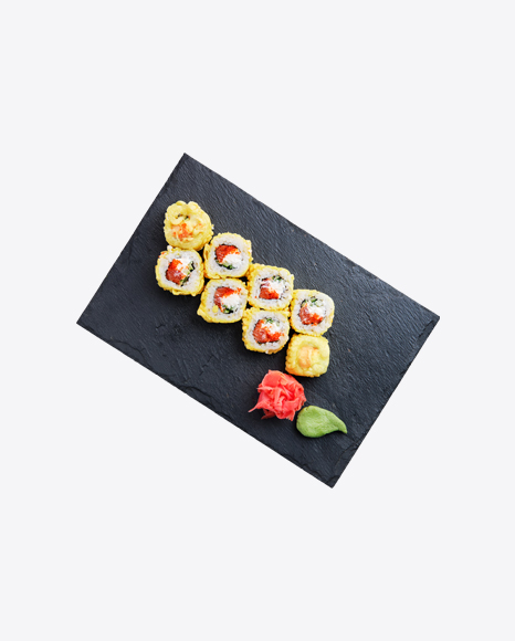 Tempura Sushi Rolls in Omlet