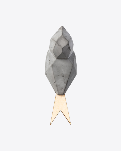 Concrete Bird Statuette PNG