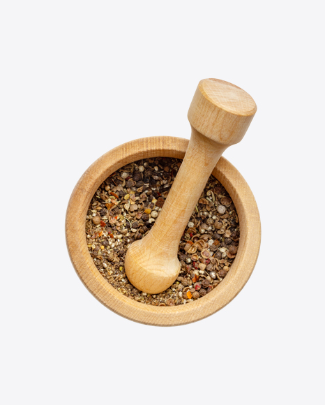 Spices Mix in Mortar w/ Pestle PNG