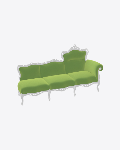 Green Fabric Sofa PNG
