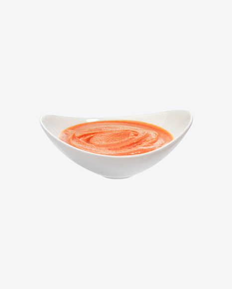 Orange Sauce in Ceramic Bowl