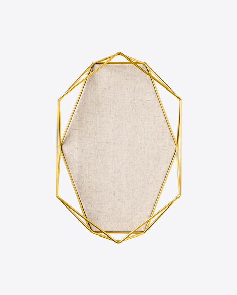 Golden Tray with Cotton Bottom PNG