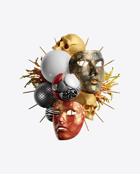 Abstract Set w/ Masks PNG