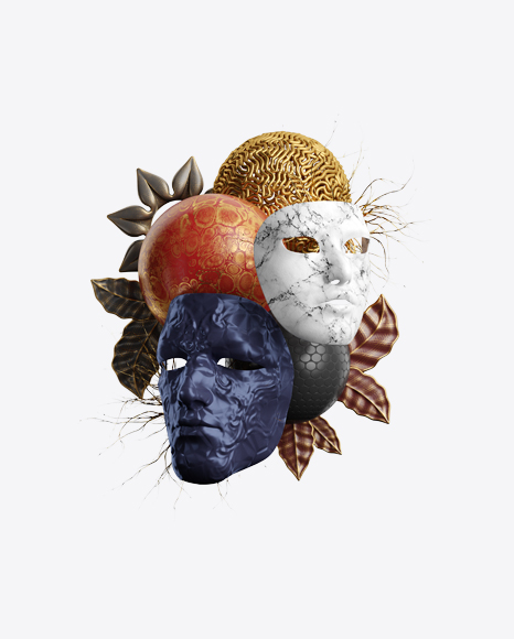 Abstract Set w/ Masks PNG