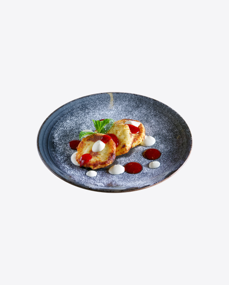 Cheese Pancakes w/ Sour Cream & Jam
