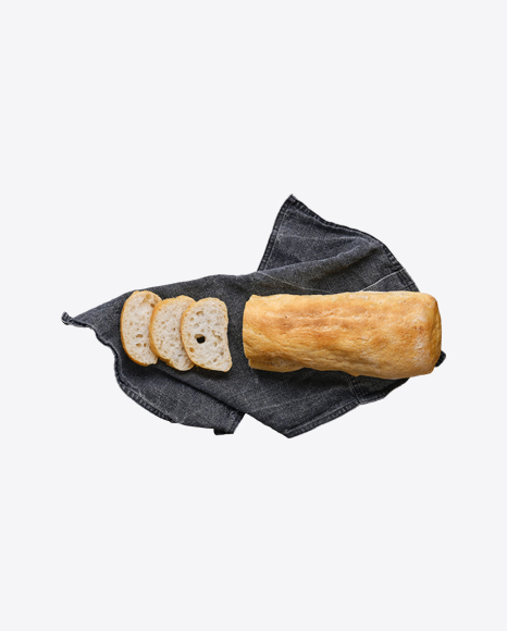 Ciabatta on Black Towel