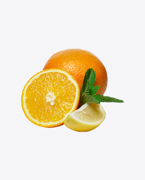 Citrus Set with Mint Leaf