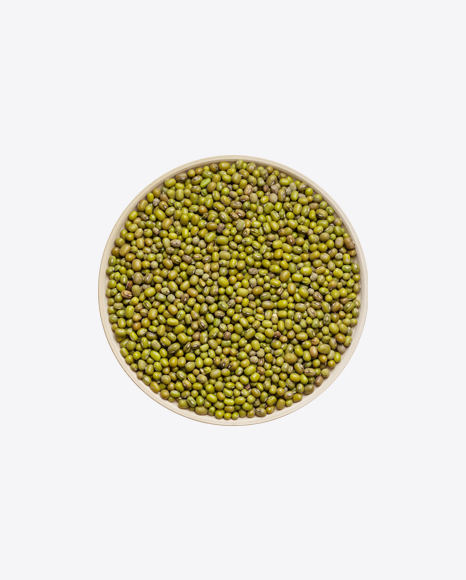 Mung Beans in Wooden Bowl PNG
