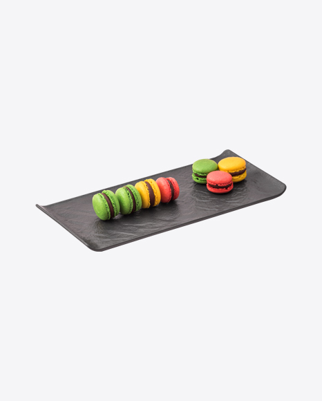 Macarons w/ Chocolate on Plate