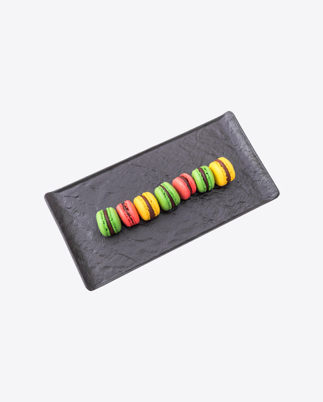 Macarons w/ Chocolate on Plate