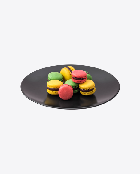 Macarons w/ Chocolate on Plate