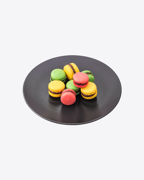 Macarons w/ Chocolate on Plate