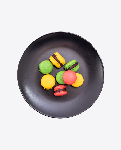Macarons w/ Chocolate on Plate