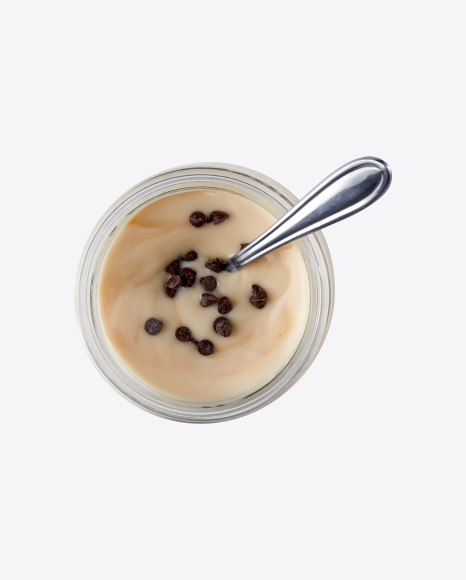 Condensed Milk w/ Chocolate Balls in Glass Jar