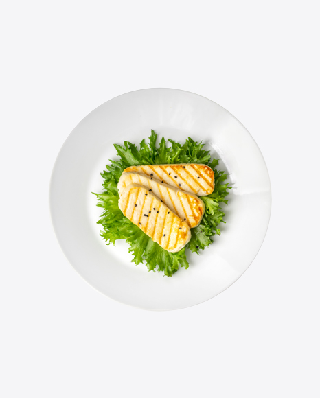 Fried Cheese w/ Salad PNG