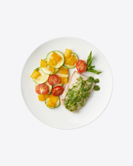 Baked Vegetables w/ Steamed Fish PNG