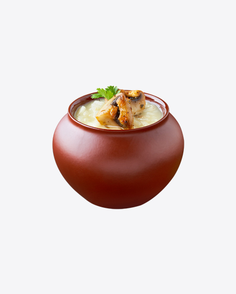 Potato Puree in Pot w/ Mushrooms