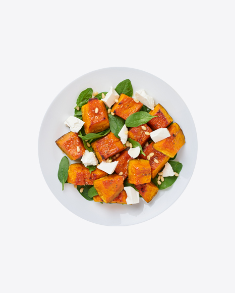 Baked Pumpkin w/ Cheese & Spinach