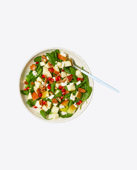 Salad w/ Apple, Pomegranate Seeds & Cheese