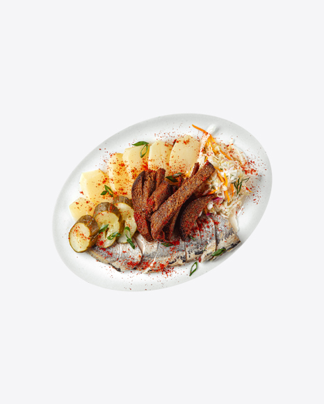 Russian Snacks w/ Herring and Pickles
