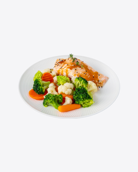 Steamed Salmon w/ Vegetables