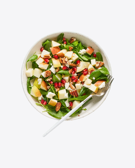 Salad w/ Apple, Pomegranate Seeds & Cheese