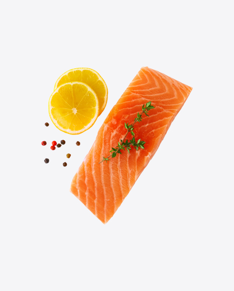 Salmon Fillet w/ Lemon Slices & Spices