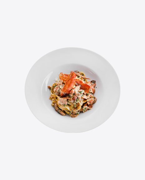 Pasta w/ Ham & Mushrooms