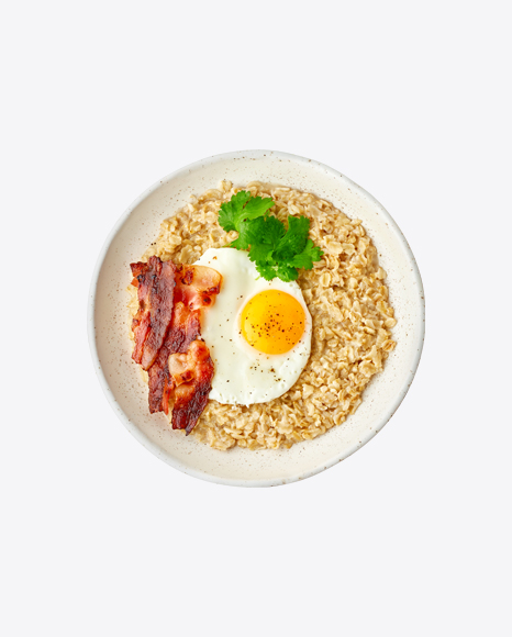 Porrige w/ Roasted Egg & Bacon