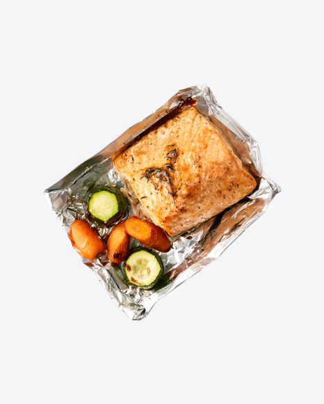 Baked Salmon w/ Vegetables in Foil