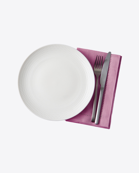 Ceramic Plate w/ Tableware Set & Napkin