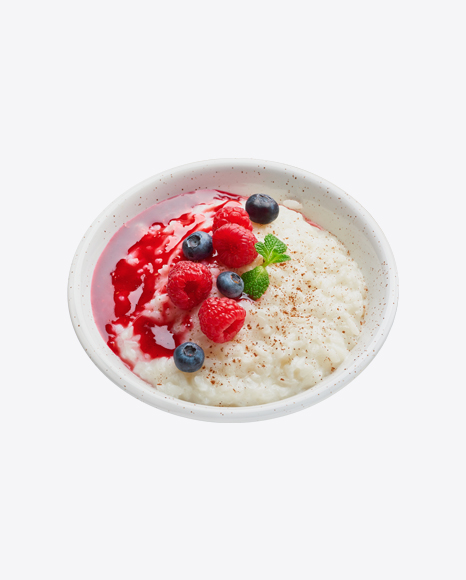 Rice Porridge w/ Jam & Fresh Berries