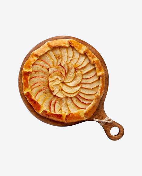 Apple Pie on Wooden Board