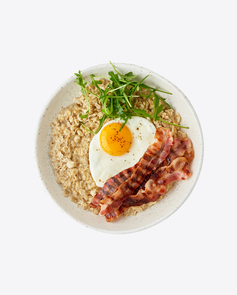 Porrige w/ Roasted Egg & Bacon
