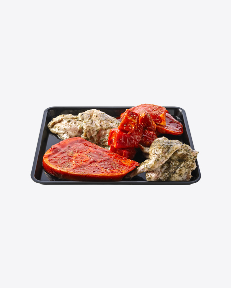 Raw Marinated Meat Pieces